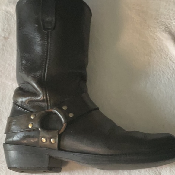 Durango Men's Black vintage harness Leather Boots motorcycle - Picture 3 of 10